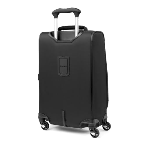 Travelpro Maxlite 5 Softside Expandable Carry on Luggage with 4 Spinner Wheels, Lightweight Suitcase, Men and Women, Black, Carry On 21-Inch
