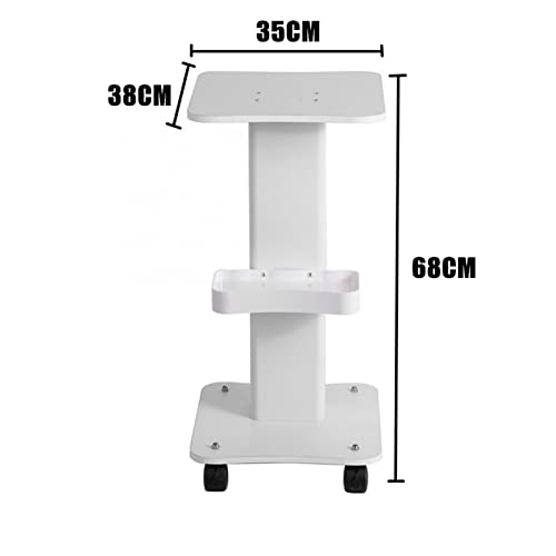 Beauty Salon Trolley Salon Use Pedestal Rolling Cart Wheel Aluminum Stand Personal Care Appliance Parts TMP1105 (Color : White)