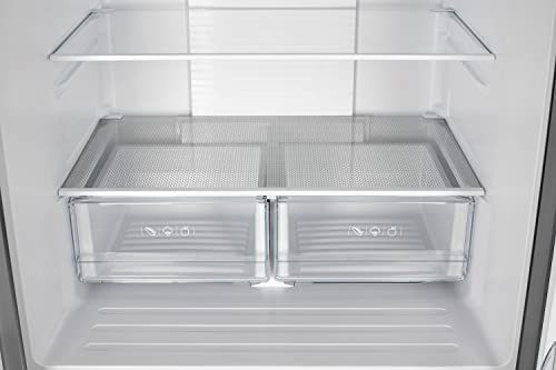 Forno 30 Inch French Door Refrigerator with Bottom Freezer 17.5 Cu.Ft. Capacity - Stainless Steel No Frost Fridge with Ice Maker, Child Safety Lock and Decorative Grill Trim kit