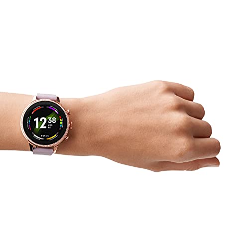 Fossil Gen 6 42mm Touchscreen Smart Watch for Women with Alexa Built-In, Fitness Tracker, Activity Tracker, Sleep Tracker, GPS, Speaker, Music Control, Smartphone Notifications