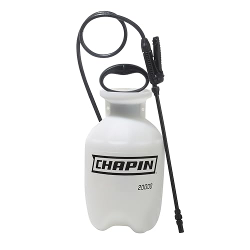 Chapin 20000 Made in USA 1 -Gallon Lawn and Garden Pump Pressured Sprayer, for Spraying Plants, Garden Watering, Weeds and Pests, Polypropylene, Translucent White