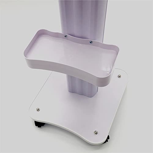 Beauty Salon Trolley Salon Use Pedestal Rolling Cart Wheel Aluminum Stand Personal Care Appliance Parts TMP1105 (Color : White)