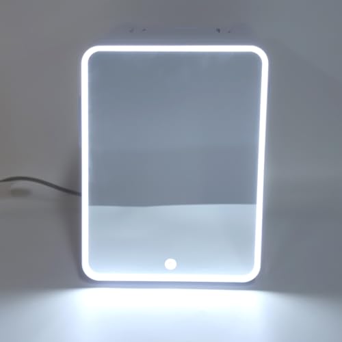 Personal Beauty Fridge, Mirrored Door with LED Light Cooling and Warming Function Refrigerator for All Cosmetics and Skincare Needs, Professional Efficient Low Power 10 Liter(U.S. regulations)