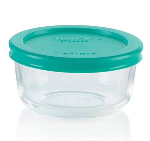Pyrex Simply Store Glass Food Storage Container Set with Lid, Rectangular Glass Storage Containers with Lid, BPA-Free Lid, Dishwasher, Microwave and Freezer Safe, 24 Piece