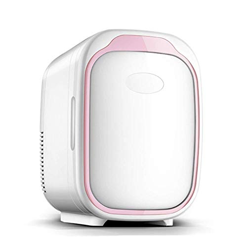 Mini Beauty Fridge, 6 Liter Portable Personal Cooler and Warmer Refrigerators AC/DC for Bedroom Food Skincare Home Office Travel,Pink (Pink)