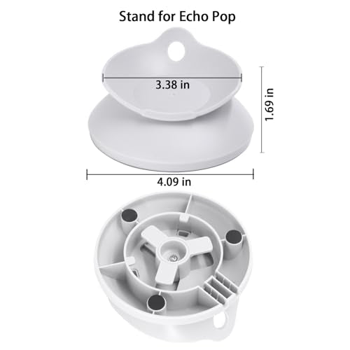 Stand for Echo Pop - Desktop Holder Mount for Echo Pop,Built-in Cable Management,Glacier White