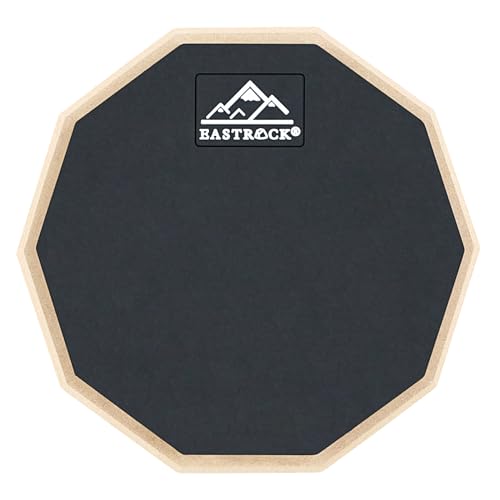 EASTROCK Practice Drum Pad, 6 Inches Double Sided Silent Drum Pad, Rubber Dumb Drum for Beginners,Black