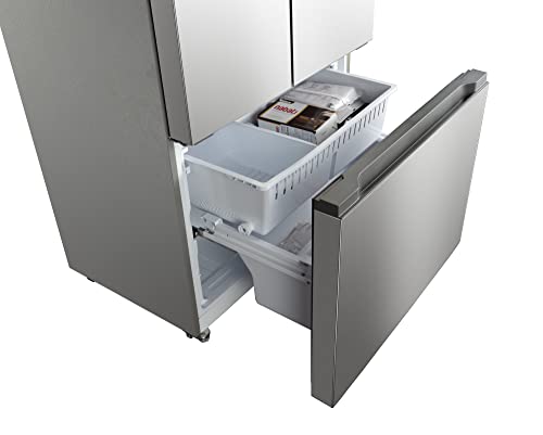 Hamilton Beach HBF1662 French Door Full Size Counter Depth Refrigerator with Freezer Drawer, 16.6 cu ft, Stainless