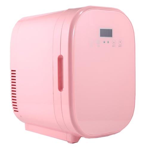 Mini Fridge 8 Liter For Bedroom, Office, Dorm & Car, Personal Small Refrigerator For Skincare, Makeup, Beverage, Drinks, Portable Thermoelectric Cooler & Warmer(Color:/Pink,Size:220V)