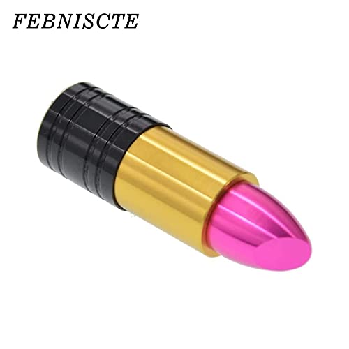 FEBNISCTE Portable USB Flash Drive 64GB Fashion Metal Lipstick Shape Style USB2.0 Memory Stick Pen Drive Data Storage Device Pendrive with Key Ring