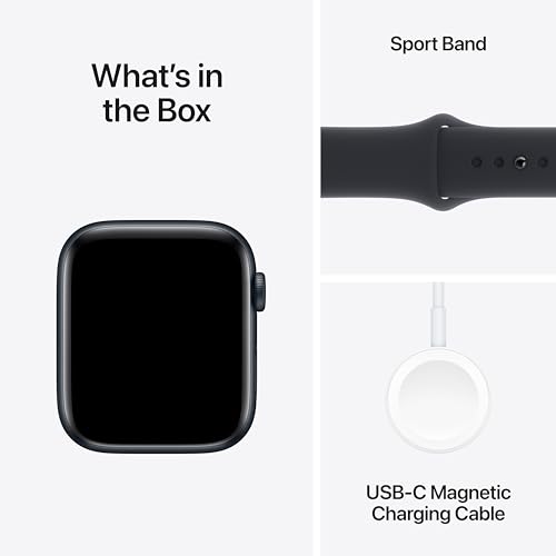 Apple Watch SE (2nd Gen) [GPS 44mm] Smartwatch with Midnight Aluminum Case with Midnight Sport Band M/L. Fitness & Sleep Tracker, Crash Detection, Heart Rate Monitor