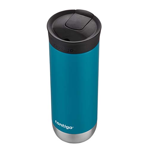 Contigo Huron Vacuum-Insulated Stainless Steel Travel Mug with Leak-Proof Lid, Keeps Drinks Hot or Cold for Hours, Fits Most Cup Holders and Brewers, 20oz Juniper