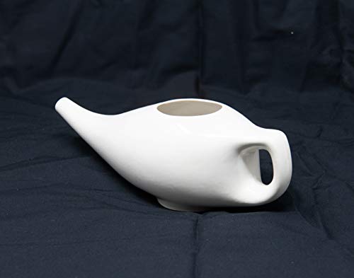 Wonder Care-Porcelain Ceramic Neti Pots Ergonomic Ceramic Neti Pot Sinus Rinse | Natural Pressure, Congestion & Infection Treatment