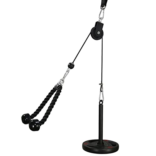 LFJ LAT Pull Down and Lift Weight Pulley System Cable Machine Pulley Attachment for Triceps Pull Down, Biceps Curl, Back, Forearm, Shoulder Home Gym Equipment