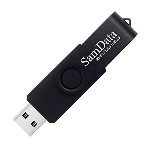 32GB USB Flash Drives 2 Pack 32GB Thumb Drives Memory Stick Jump Drive with LED Light for Storage and Backup (2 Colors: Black Blue)
