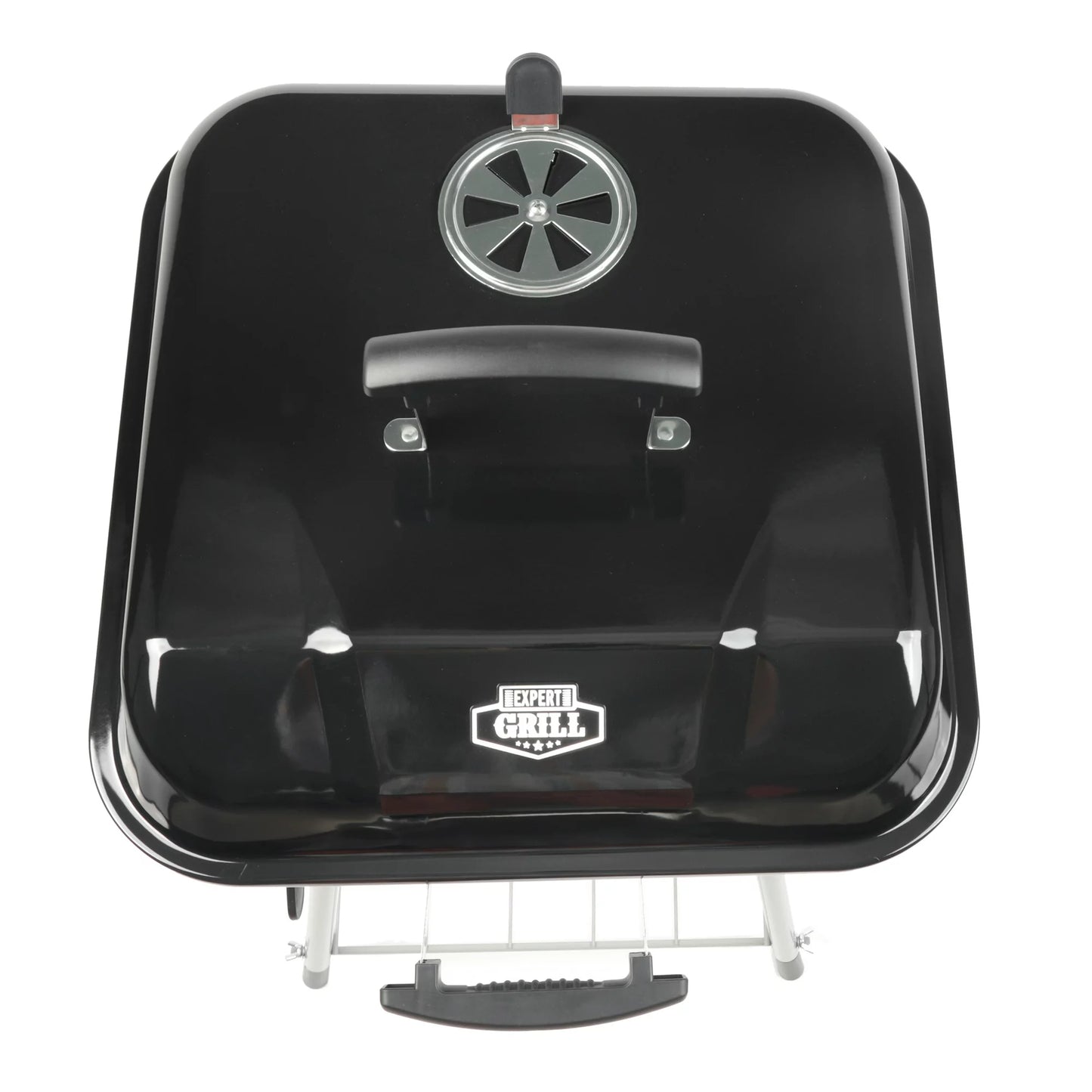 Expert Grill 17.5" Square Steel Charcoal Grill with Wheels, Black