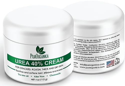 Urea 40% Cream – Made in USA – Foot Cream for Thick, Cracked, Rough, Dead & Dry Skin - Corn, Callus and Dead Skin Remover, Toenail Softener, Moisturizer For Feet, Elbows, Hands and Knees