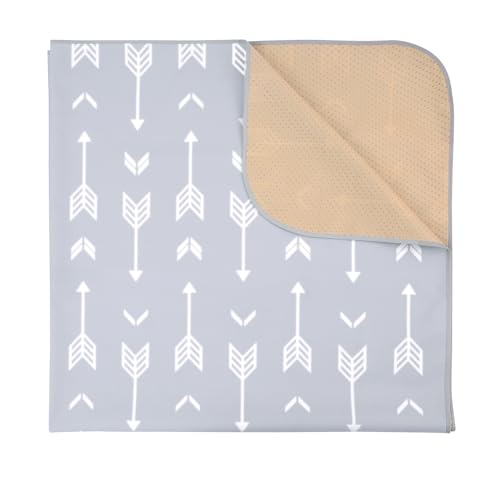 51" Splat Mat for Under High Chair/Arts/Crafts, WOMUMON Baby Washable Spill Mat Waterproof Anti-Slip Floor Splash Mat, Portable Play Mat and Table Cloth (Arrow, 51")