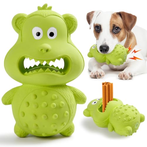 Dog Toys for Aggressive Chewers, Natural Rubber Squeaky Dog Toys, Indestructible Dog Toy, Dog Chew Toys for Aggressive Chewers, Interactive Tough Durable Dog Toys,Dog Toys to Keep Them Busy