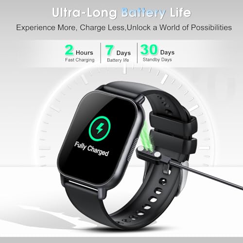 Smart Watch (Answer/Make Calls), 1.85" Smartwatch for Men Women IP68 Waterproof, 100+ Sport Modes, Fitness Activity Tracker Heart Rate Sleep Monitor Pedometer Calories, Smart Watches for Android iOS