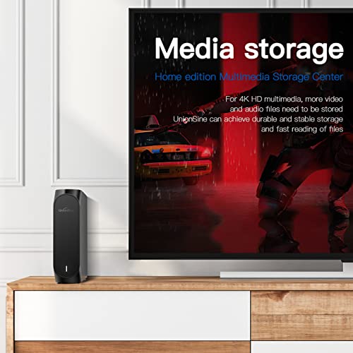 UnionSine 10TB 3.5" External Hard Drive USB3.2Gen2 Type-C HDD Storage Compatible for PC, Desktop, Laptop,TV(Black) HD3510