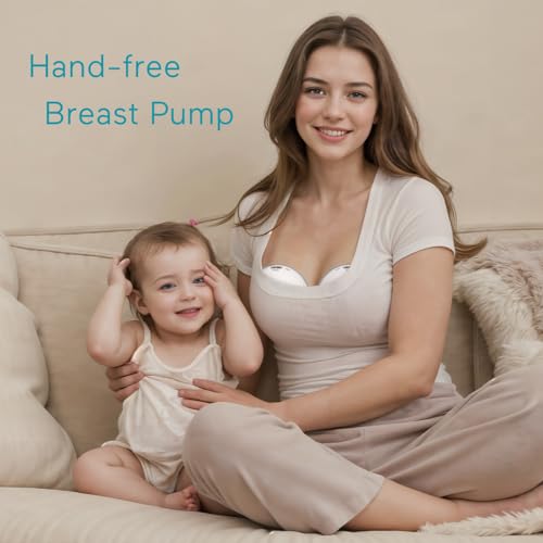 Paruu P16 Hands-Free Breast Pump Wearable, Wearable Breast Strong Suction, Low Noise, 4 Modes & 12 Levels, Electric Breast Pump Portable - 19/21mm Insert/Flange, 2 Pack (White)