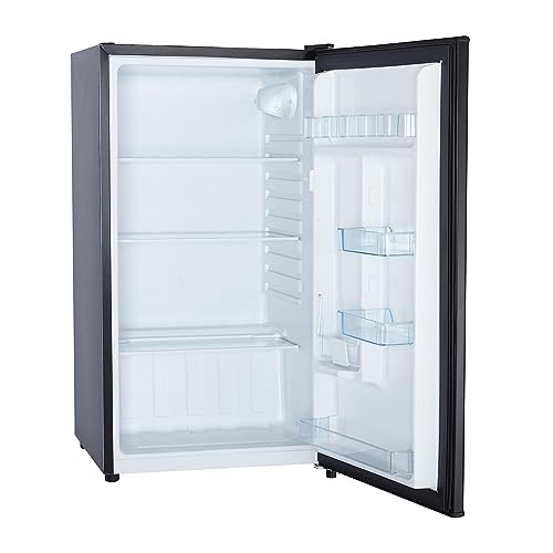 West Bend Mini Fridge Compact Refrigerator for Home Office or Dorm, Auto Defrost with Reversible Door, Energy Star Rated, 3.2-Cu.Ft., Black