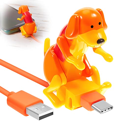 Frienda Dog Charging Cable Dog Smartphone USB Cable Charger USB Data Transmission Mini Humping Dog Cable for USB Charging Cable of Mobile Phones, Only Compatible with Type-c(Cute Style, 1 Pcs)
