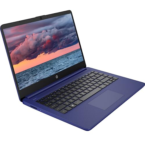 HP Portable Laptop, Student and Business, 14" HD Display, Intel Quad-Core N4120, 8GB DDR4 RAM, 64GB eMMC, 1 Year Office 365, Webcam, SD Card Reader, HDMI, Wi-Fi, Windows 11 Home, Blue, KKE Mousepad