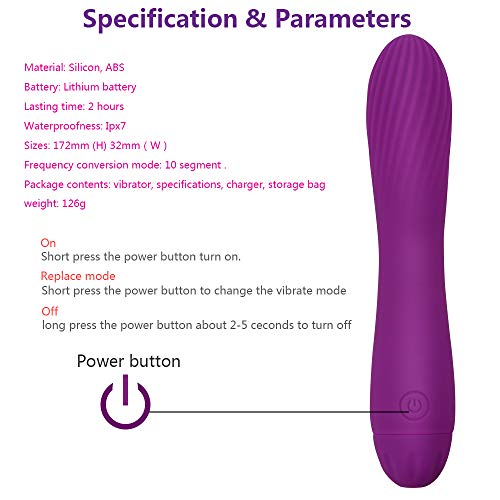 Powerful Bullet Tool Handheld Cordless Goop 10 Modes for Women's Pleasure, Quiet Mini Pocket Travel Personal Bullet Massage Wand Gifts for Women Quiet c527-36