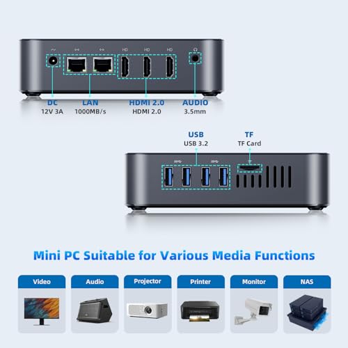 DreamQuest Mini PC Windows 11 Pro Preinstalled,Intel 12th Gen N95(UP to 3.4GHz) 16GB DDR4 512GB SSD Mini Desktop Computer 4K HDMIi/WiFi 5/BT4.2/USB3.2/1000Mbps LAN Suitable for Office/Business