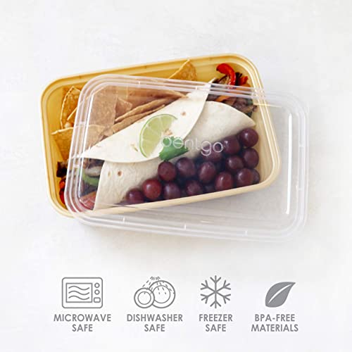 Bentgo® 20-Piece Lightweight, Durable, Reusable BPA-Free 1-Compartment Containers - Microwave, Freezer, Dishwasher Safe - Mint