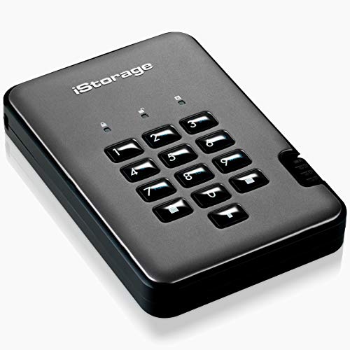 iStorage diskAshur PRO2 SSD 2TB |Secure Solid State Drive | FIPS Level 3 certified | Password protected | Dust/Water-Resistant | Hardware encryption