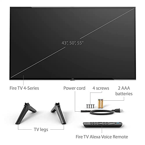 Amazon Fire TV 43" 4-Series 4K UHD smart TV with Fire TV Alexa Voice Remote, vibrant picture quality, stream live TV without cable