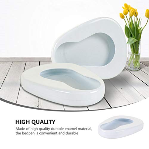 Portable Seat Toilet Urinal Travel Potty Bedbound Urinal Bedbound Supplies Travel for Men Car Seat Bedridden Patient White Enamel Appliance Miss Portable