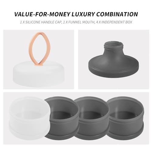 2 Pack Baby Formula Dispenser on The Go, Portable Formula Container to Go, Non-Spill Stackable BPA Free Baby & Kids Snack Containers - Grey