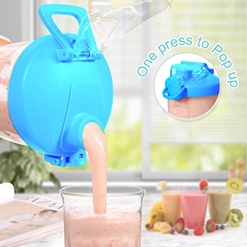 Portable Blender 20 Oz, Personal Size Blender for Shakes and Smoothies with Ice Cube Tray, Mini Small Smoothie Blender Bottles for Kitchen Home Gym Sports Travel (Blue Blender+ice cube tray)