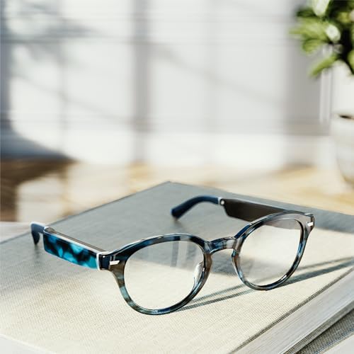 Echo Frames (3rd Gen) | Smart audio glasses with Alexa | Round frames in Blue Tortoise with prescription ready lenses