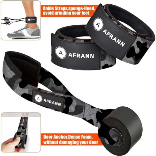7-in-1 Resistance Band Set with Door Anchor: 350/420 lbs - Complete Exercise Equipment for Home | Diverse Workout Equipment Home Gym | Ideal for Strength Training & Fitness