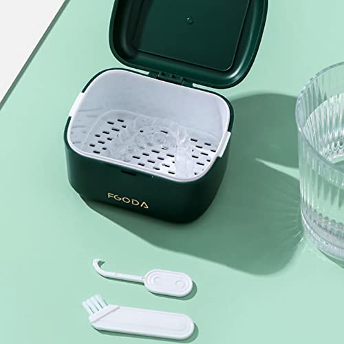 Denture Bath Box Case False Teeth Storage Box With Hanging-Net Container Denture Organizer Teeth Care Tool Appliance Container Portable Case Plastic Retainer Organizer Snap