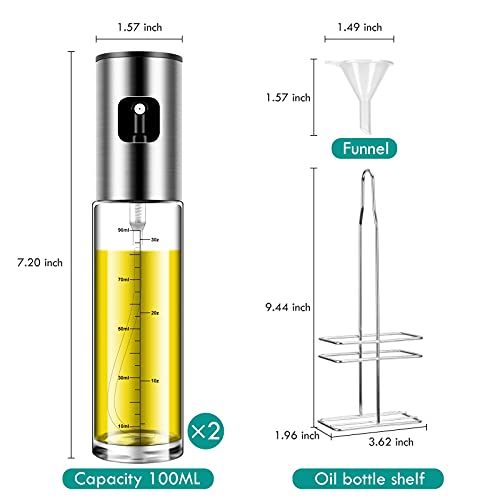 Oil Sprayer, Oil Sprayer with Olive Oil Holder, Fried Chicken, BBQ, Baking, Barbecue, Air Fryer, Salad, Olive Oil Dispenser Set
