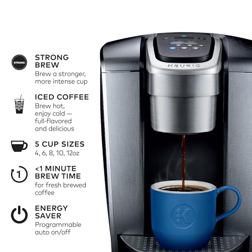 Keurig K-Elite Single-Serve K-Cup Pod Coffee Maker, Brushed Silver