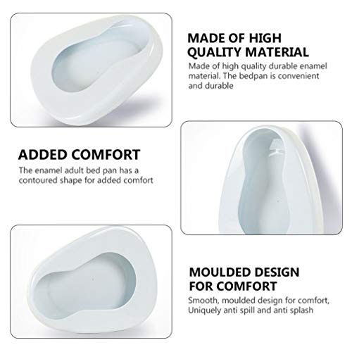 Portable Seat Toilet Urinal Travel Potty Bedbound Urinal Bedbound Supplies Travel for Men Car Seat Bedridden Patient White Enamel Appliance Miss Portable