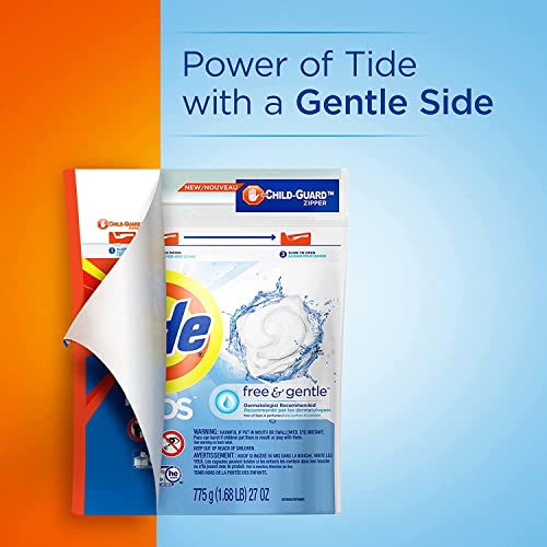 Tide PODS Free & Gentle Laundry Detergent Soap Pods, 81 count (Pack of 1)
