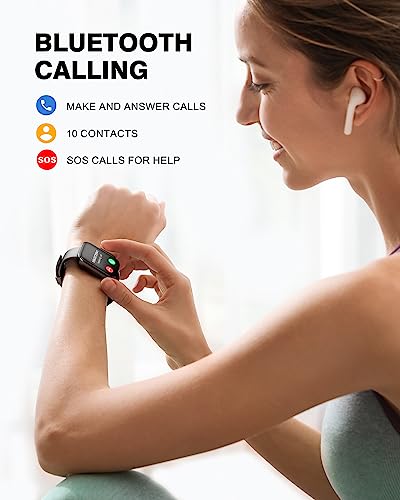 Smart Watch for Women Men with Bluetooth 5.0 Call SOS,14-Day Battery Life,1.83" Fitness Tracker Watch with [24H Heart Rate SpO2 Sleep Monitor],5ATM Watreproof Calculator Music Speaker for Android&iOS