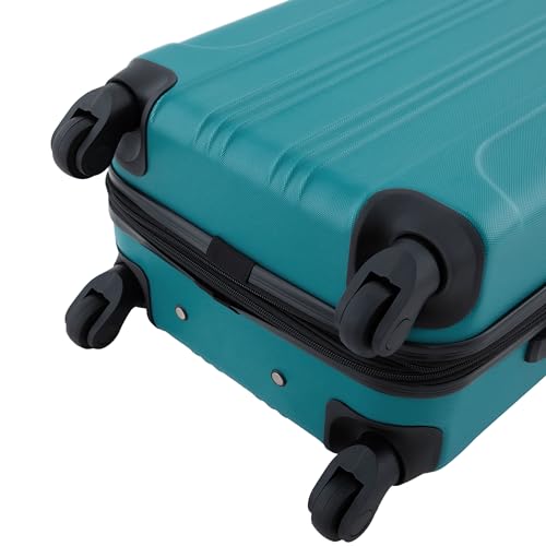 Travelers Club Chicago Hardside Expandable Spinner Luggages, Teal, 20" Carry-On