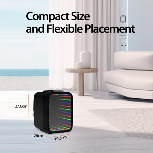 Personal Mini Fridge Skincare Fridge with 7 Adjustable Lighting Options Desk Fridge Compact Refrigerators for Food, Drinks, Skin Care, Cosmetics Small Fridge