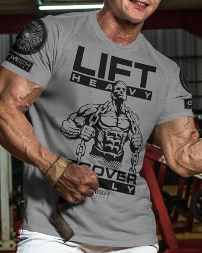 Lift Heavy Recover Fully T-Shirts for Workout, Funny Gym Shirt for Men