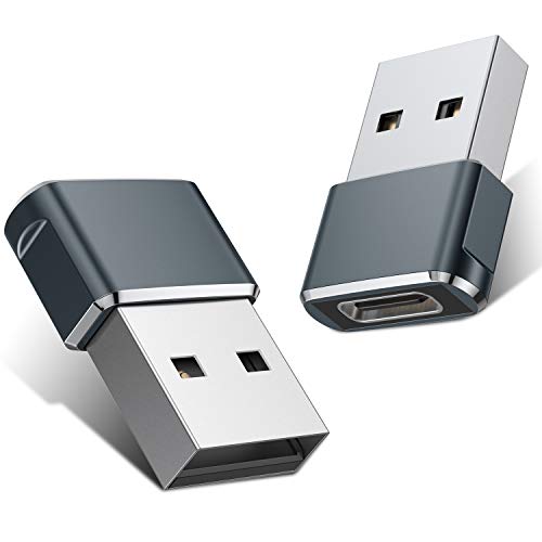 Basesailor USB to USB C Adapter 2Pack,USBC Female to A Male OTG Charger Type C Converter for Apple Watch Ultra iWatch 7 8 9,iPhone 15 14 13 Plus Pro Max,AirPods 3,iPad Air,Car,Samsung Galaxy S24 23,16