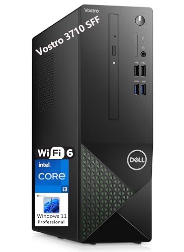 Dell Vostro 3710 SFF Small Form Factor Business Desktop Computer, 12th Gen Intel Core i3-12100 (Beat i5-10600), 16GB DDR4 RAM, 512GB PCIe SSD, DVDRW, WiFi, Bluetooth, Keyboard & Mouse, Windows 11 Pro